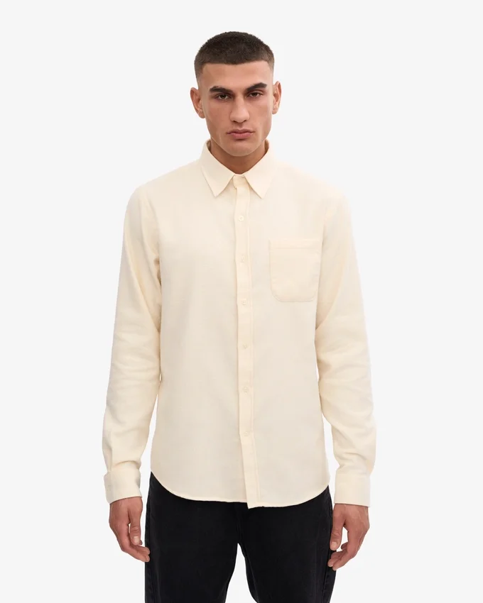 Camisas de franela orgánica - Blanco marfil