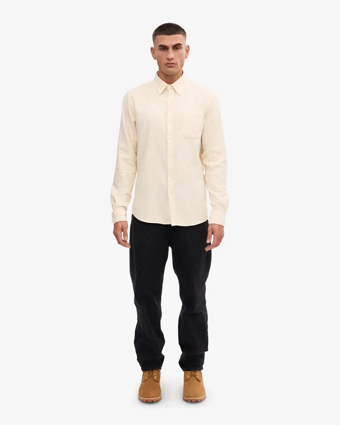 Camisas de franela orgánica - Blanco marfil