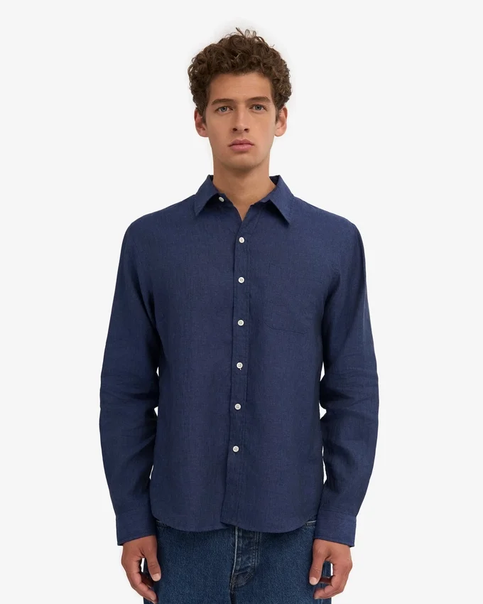 Camisas de lino - Azul marino