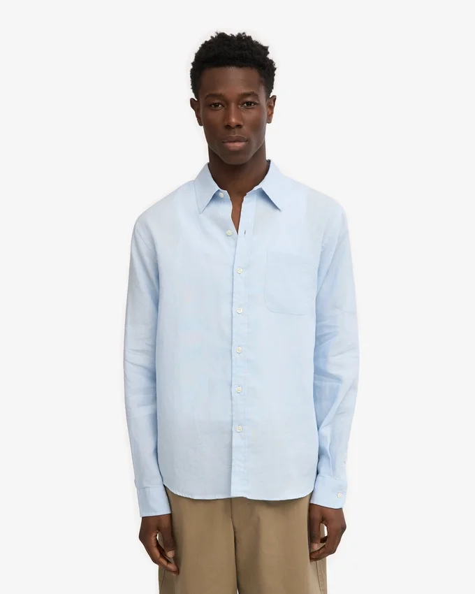 Camisas de lino - Azul polar