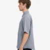 Camisas de lino de manga corta - Azul acero