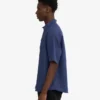 Camisas de lino de manga corta - Azul marino