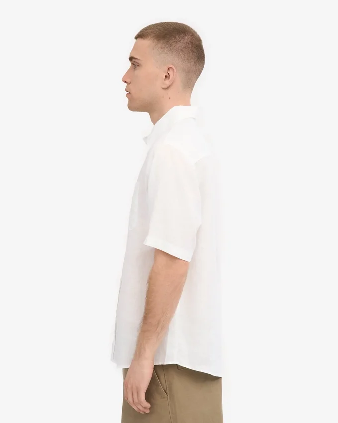 Camisas de lino de manga corta - Blanco óptico