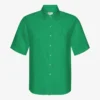Camisas de lino de manga corta - Verde Kelly