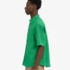 Camisas de lino de manga corta - Verde Kelly