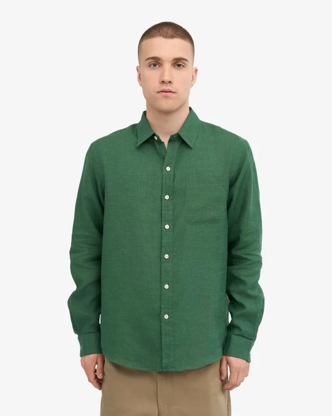Camisas de lino - Verde esmeralda