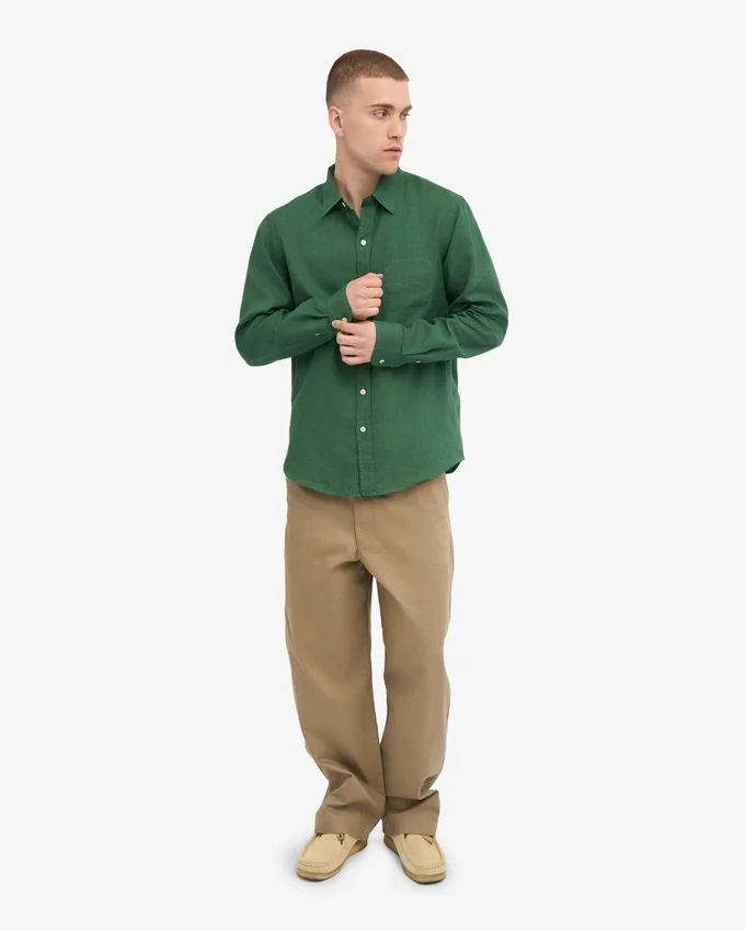 Camisas de lino - Verde esmeralda