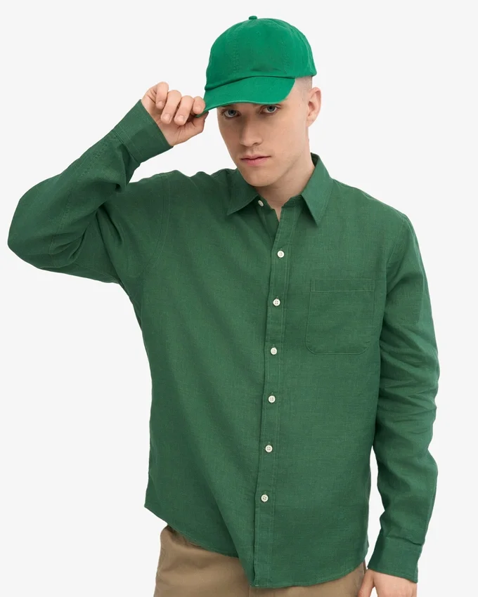 Camisas de lino - Verde esmeralda