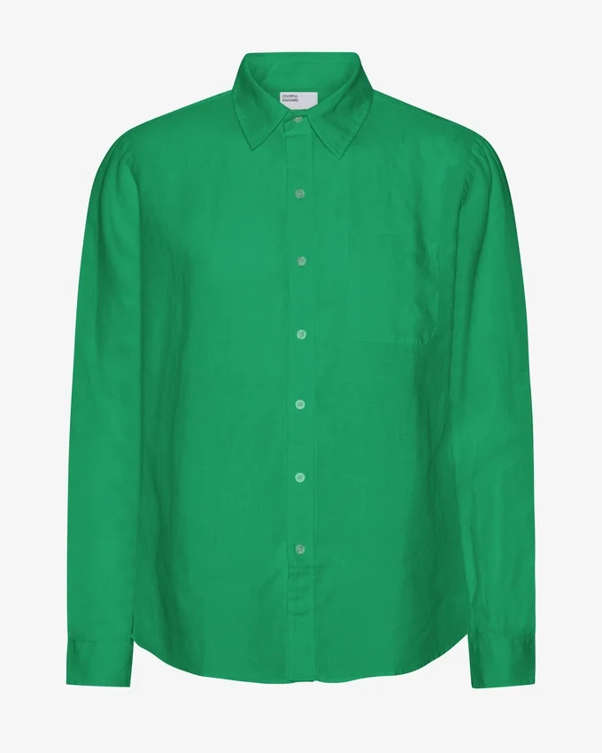 Camisas de lino - Verde Kelly