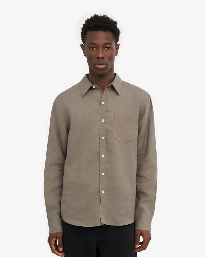 Camisas de lino - Verde oliva apagado