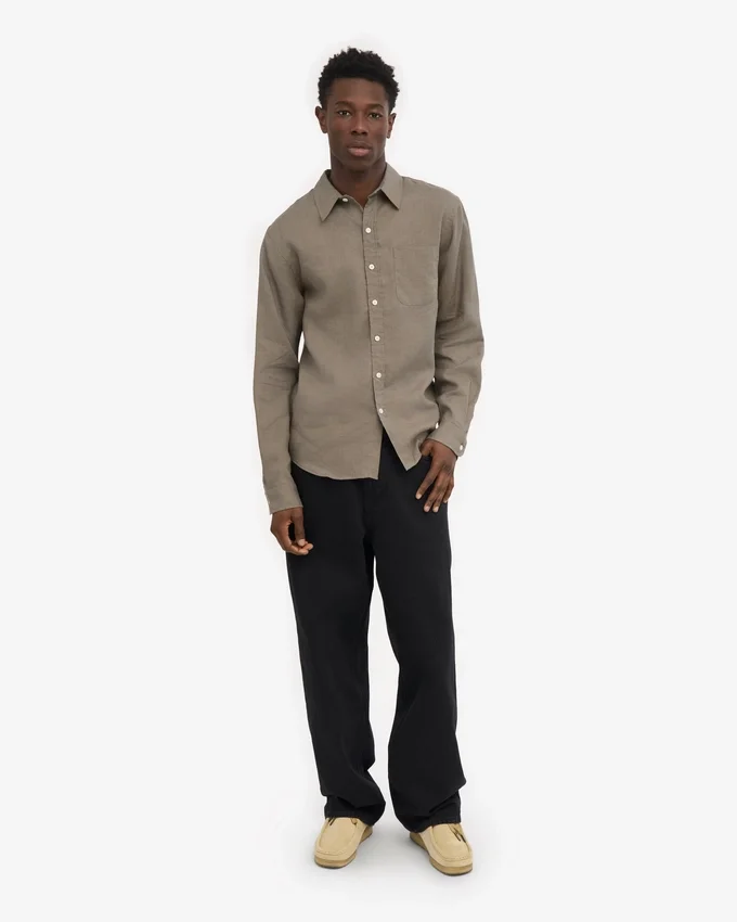 Camisas de lino - Verde oliva apagado