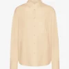 Camisas oversize de algodón orgánico - Amarillo suave