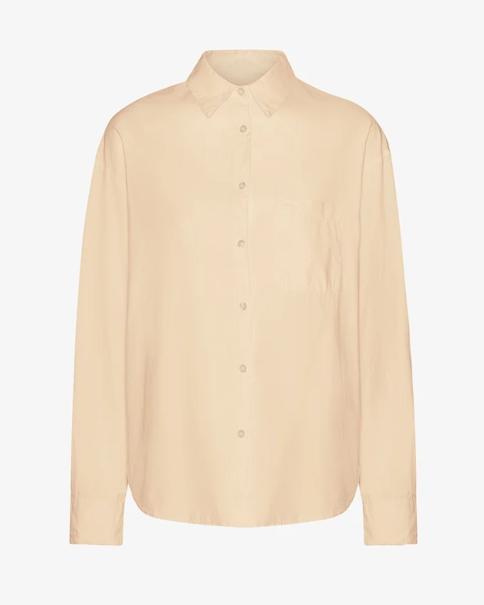 Camisas oversize de algodón orgánico - Amarillo suave