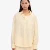 Camisas oversize de algodón orgánico - Amarillo suave