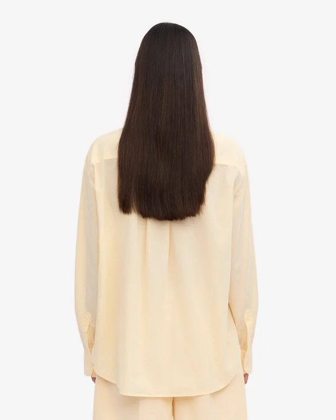 Camisas oversize de algodón orgánico - Amarillo suave