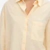 Camisas oversize de algodón orgánico - Amarillo suave
