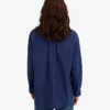 Camisas oversize de algodón orgánico - Azul marino
