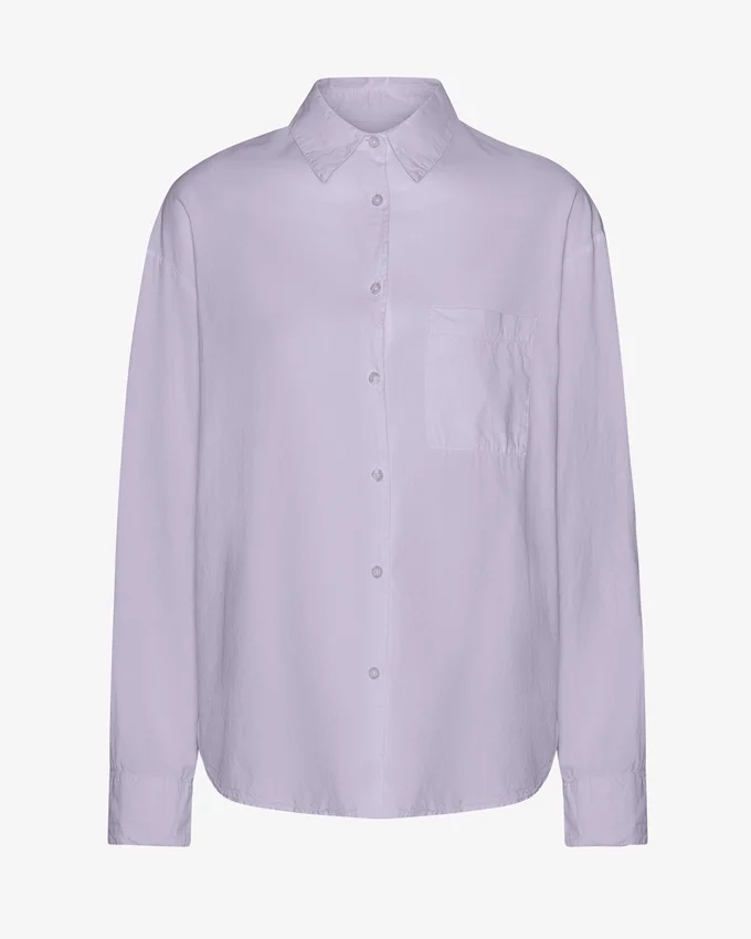 Camisas oversize de algodón orgánico - Lavanda suave