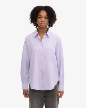 Camisas oversize de algodón orgánico – Lavanda suave