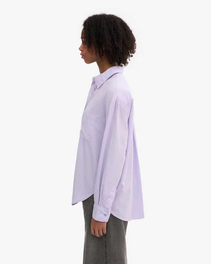Camisas oversize de algodón orgánico - Lavanda suave