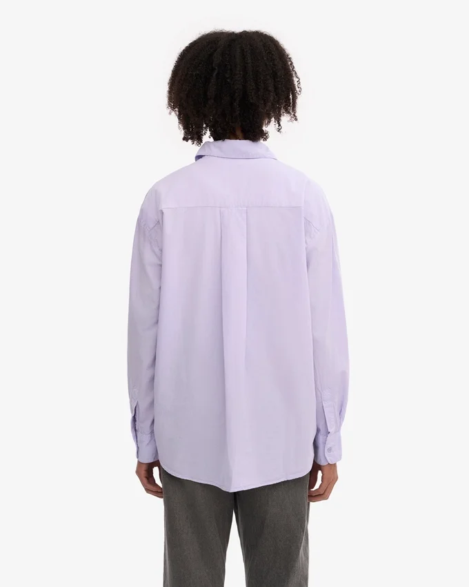 Camisas oversize de algodón orgánico - Lavanda suave