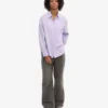 Camisas oversize de algodón orgánico - Lavanda suave