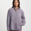 Camisas oversize de algodón orgánico - Verde cazador