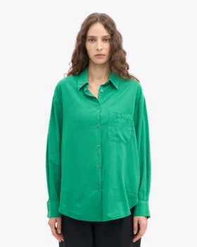 Camisas oversize de algodón orgánico – Verde Kelly