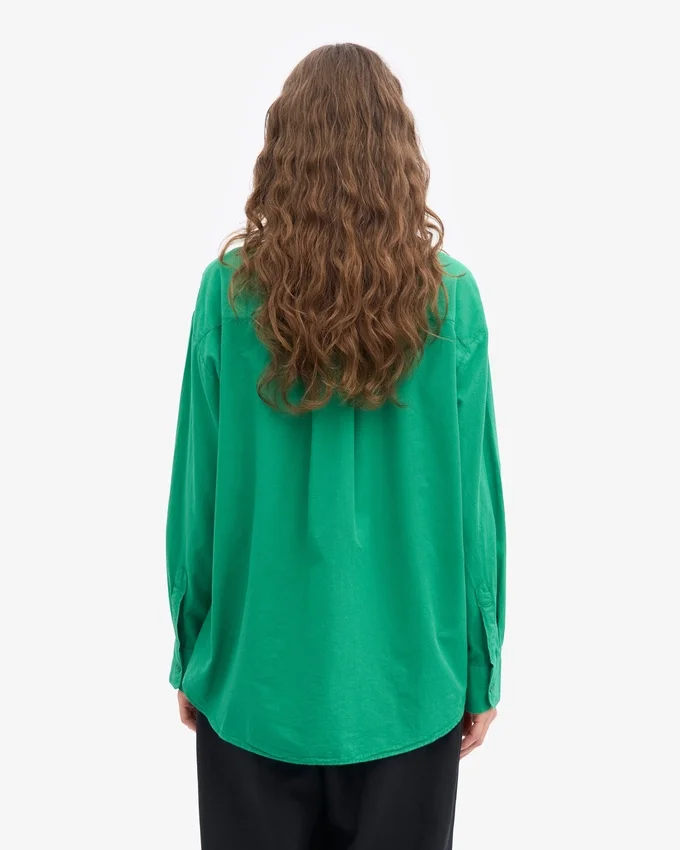 Camisas oversize de algodón orgánico - Verde Kelly