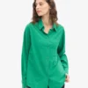 Camisas oversize de algodón orgánico - Verde Kelly