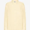 Camisas oversize de lino - Amarillo suave