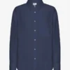 Camisas oversize de lino - Azul marino