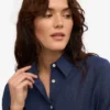 Camisas oversize de lino - Azul marino