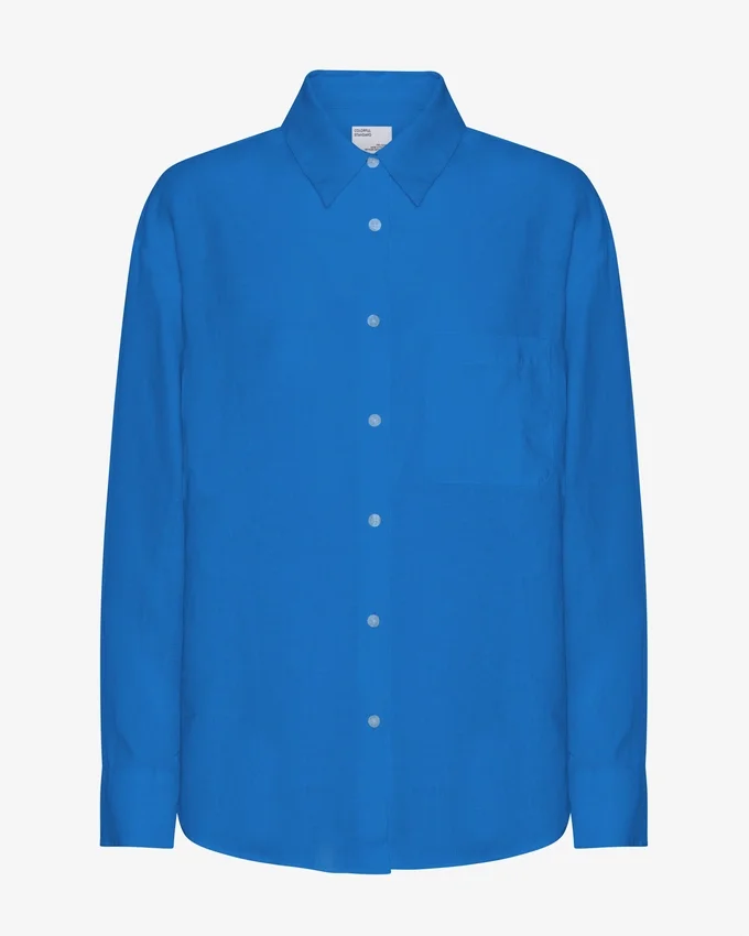 Camisas oversize de lino - Azul Pacífico