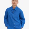 Camisas oversize de lino - Azul Pacífico