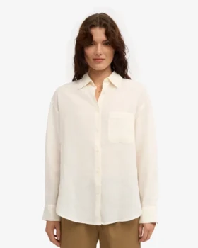 Camisas oversize de lino – Blanco marfil