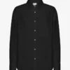 Camisas oversize de lino - Negro intenso