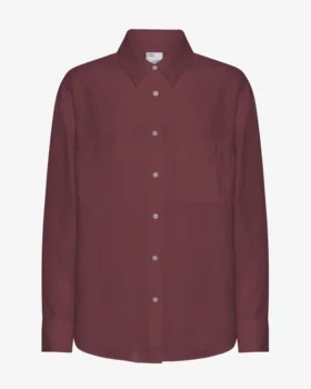 Camisas oversize de lino - Rojo sangre