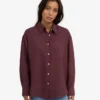 Camisas oversize de lino - Rojo sangre