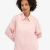 Camisas oversize de lino - Rosa descolorido