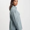 Camisas oversize orgánicas - Azul acero