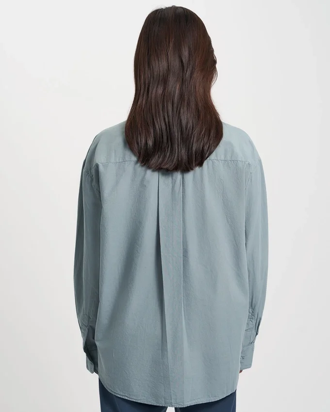 Camisas oversize orgánicas - Azul acero