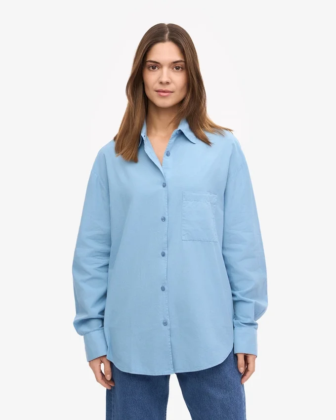Camisas oversize orgánicas - Azul mar