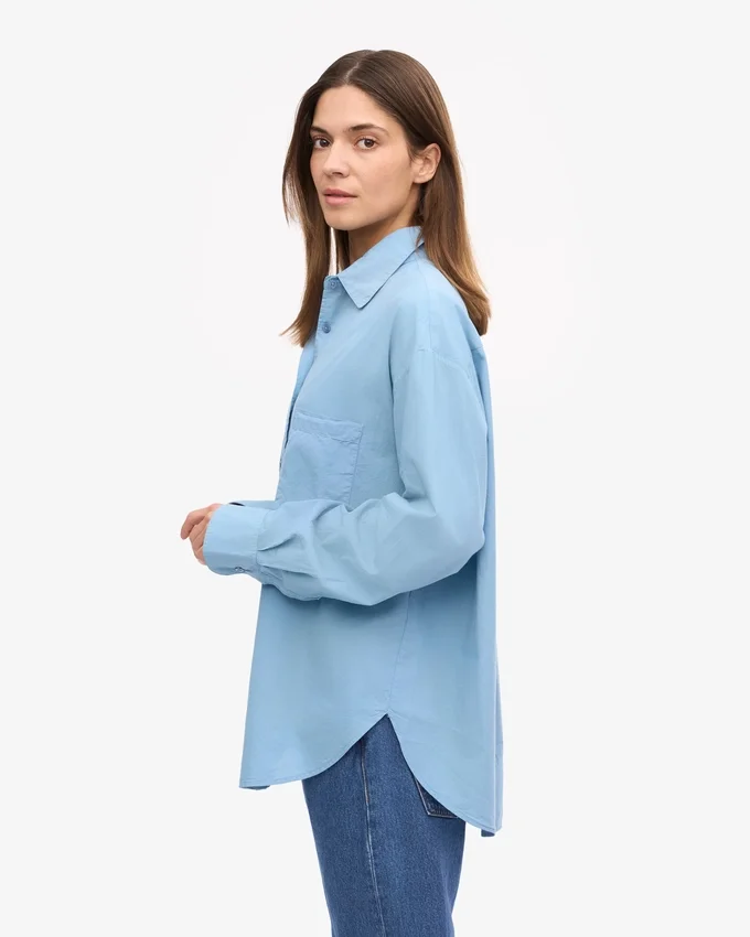 Camisas oversize orgánicas - Azul mar