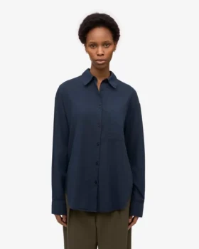 Camisas oversize orgánicas – Azul marino