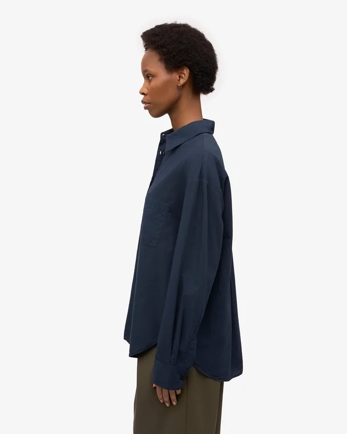 Camisas oversize orgánicas - Azul marino