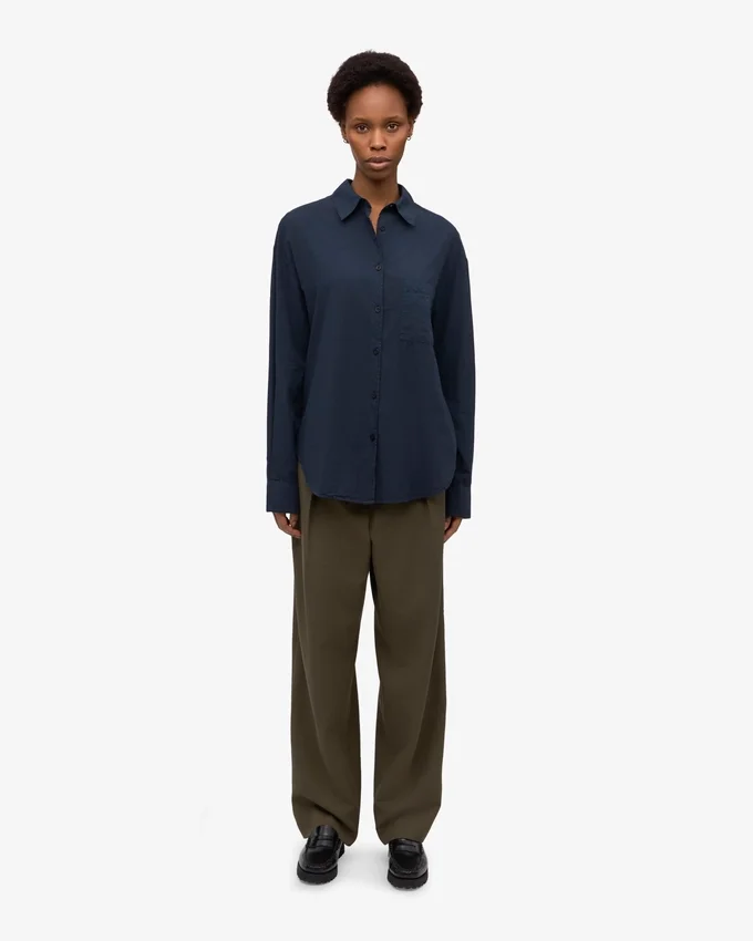 Camisas oversize orgánicas - Azul marino