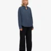 Camisas oversize orgánicas - Azul petróleo