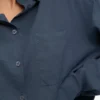 Camisas oversize orgánicas - Azul petróleo