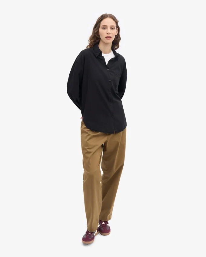 Camisas oversize orgánicas - Negro intenso